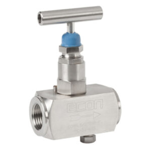 Válvula de aguja ECON 222 Acero inoxidablePalanca en T Tornillo de purga Rosca interna (BSPP)